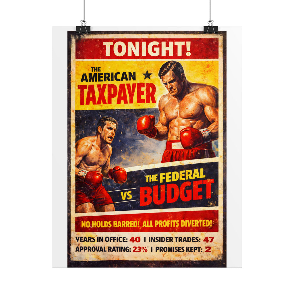 The American Taxpayer vs The Federal Budget Poster