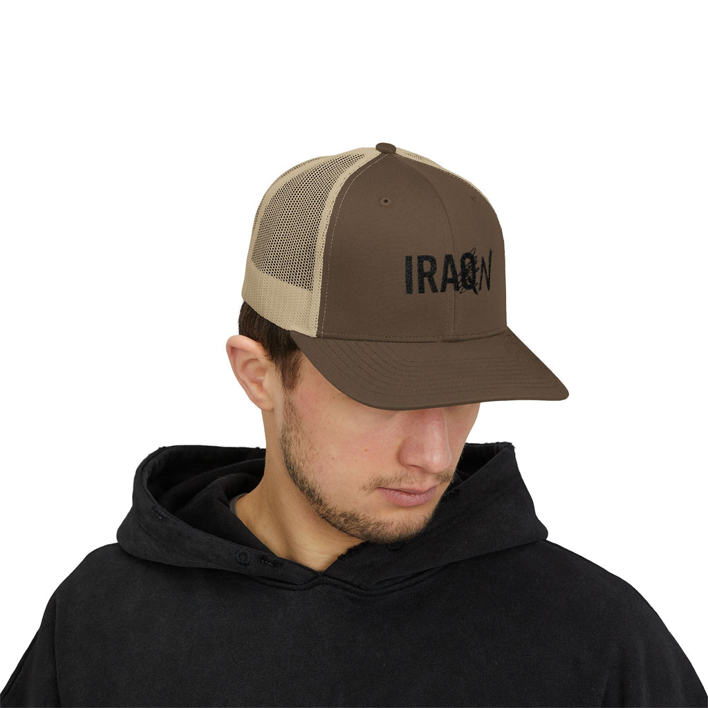 Iraq Distressed Logo Trucker Cap