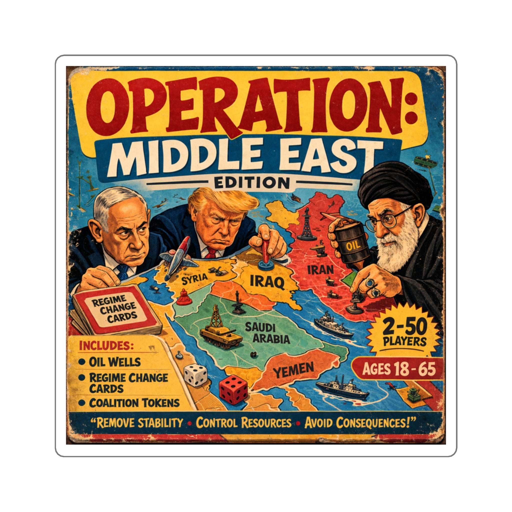 Operation Middle East Square Sticker