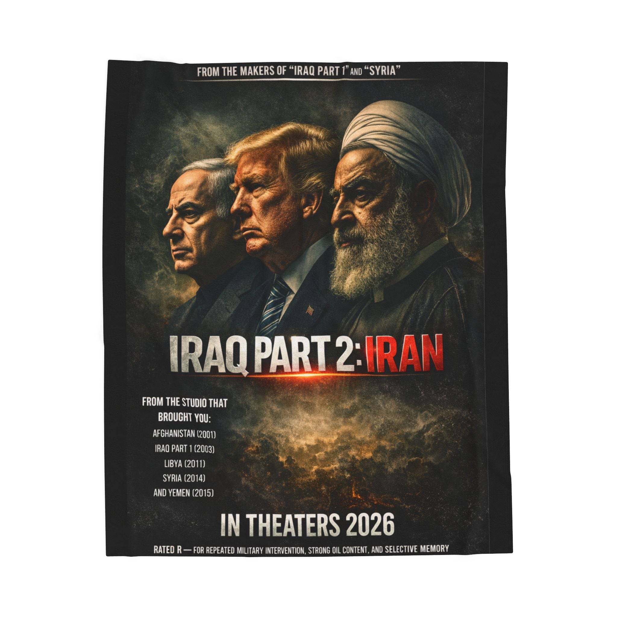 "Iraq Part 2: Iran" Movie Poster Blanket