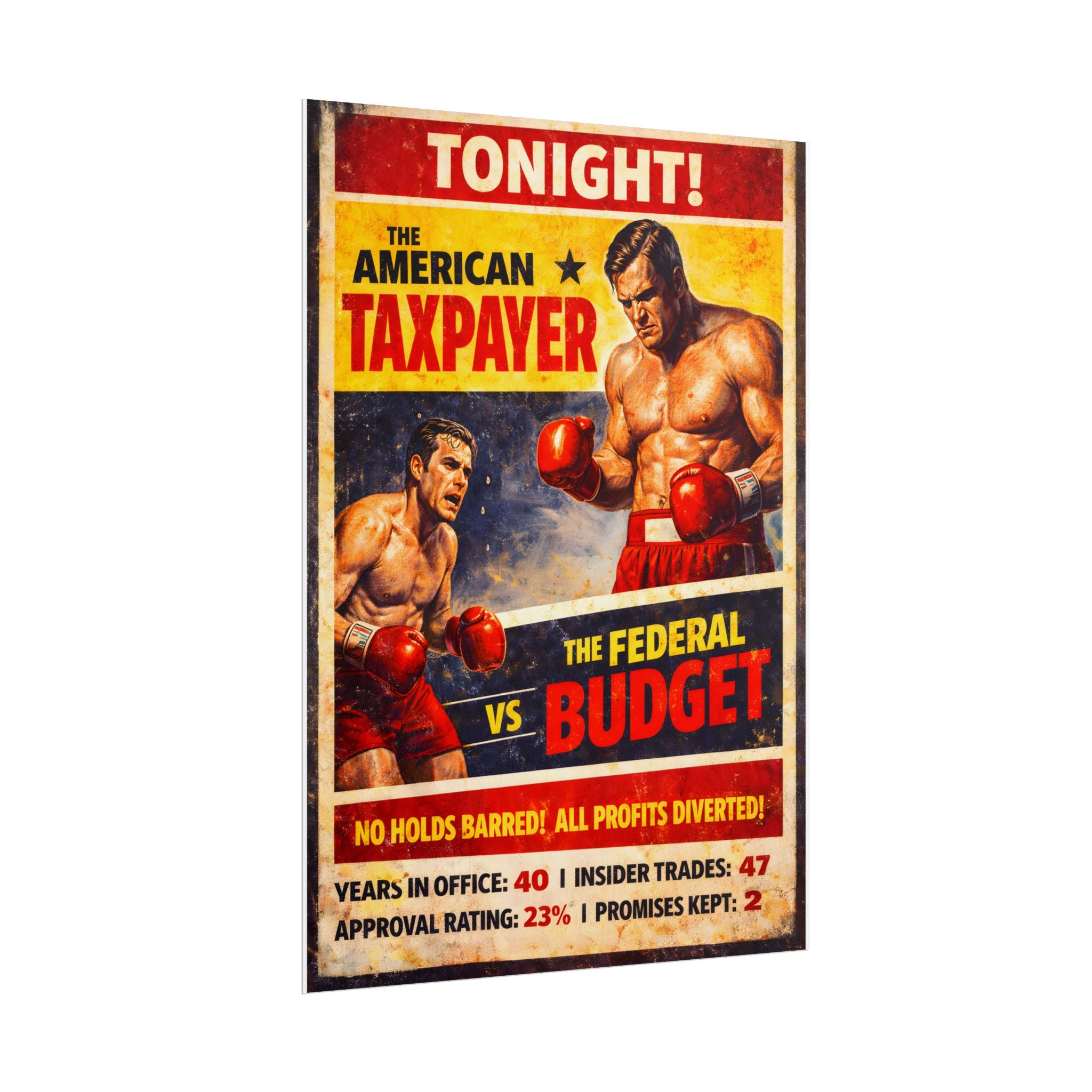 The American Taxpayer vs The Federal Budget Poster