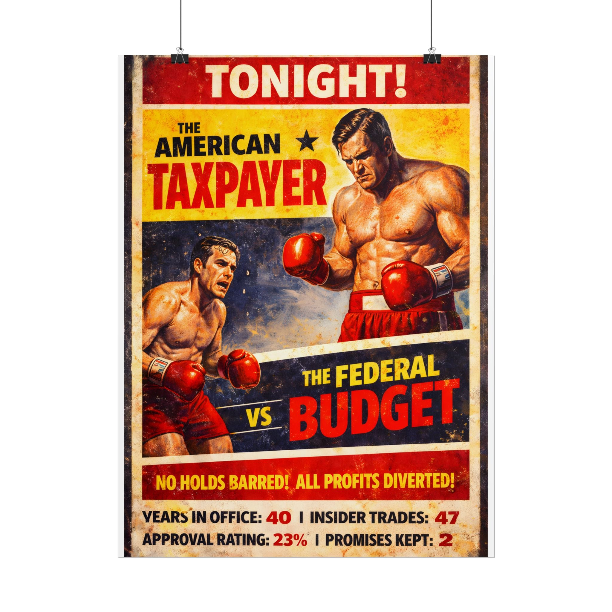 The American Taxpayer vs The Federal Budget Poster
