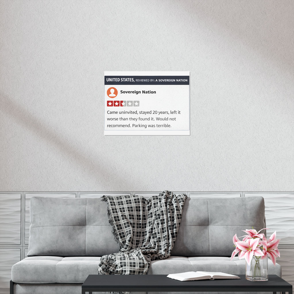 U.S Yelp Review Poster