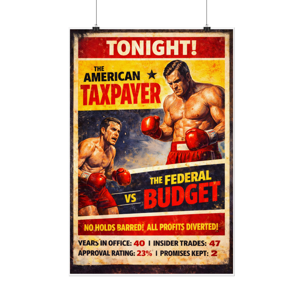 The American Taxpayer vs The Federal Budget Poster