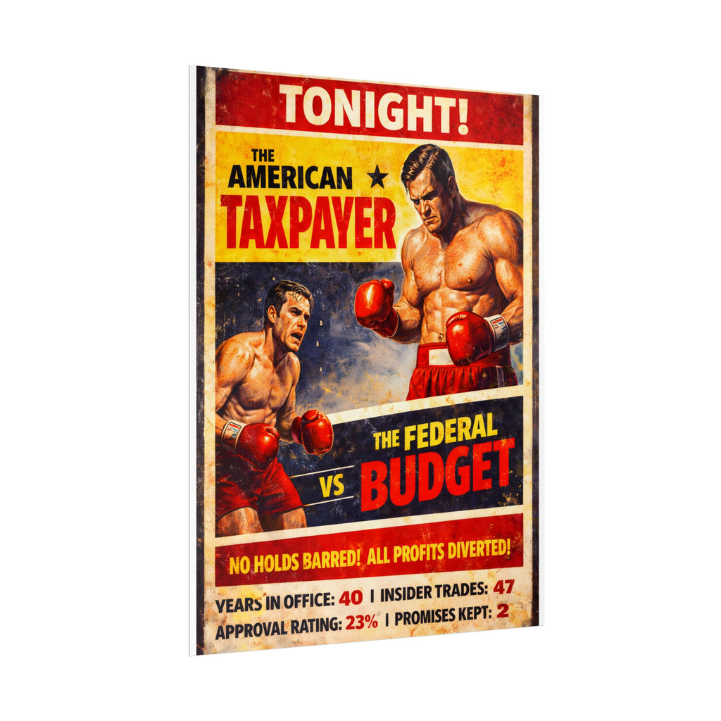 The American Taxpayer vs The Federal Budget Poster