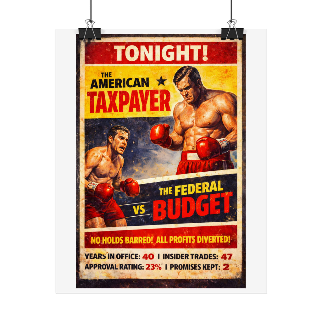 The American Taxpayer vs The Federal Budget Poster