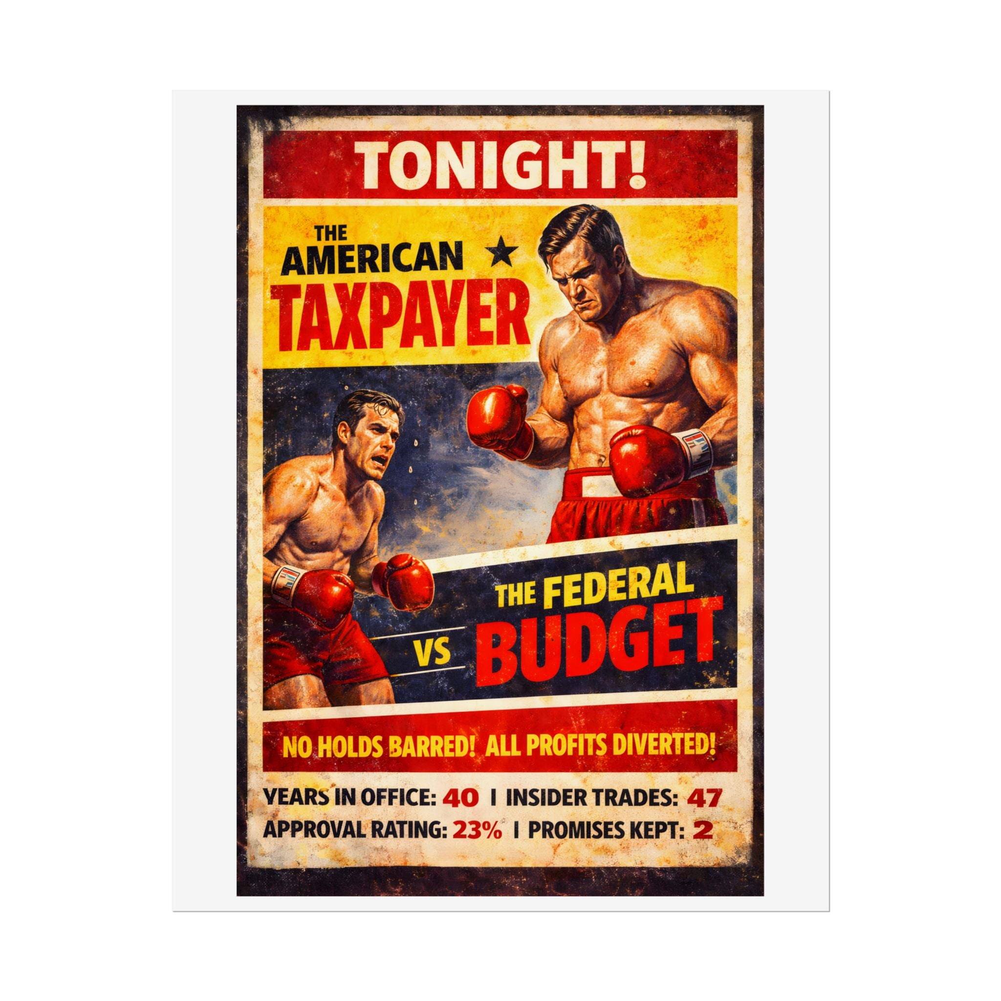 The American Taxpayer vs The Federal Budget Poster