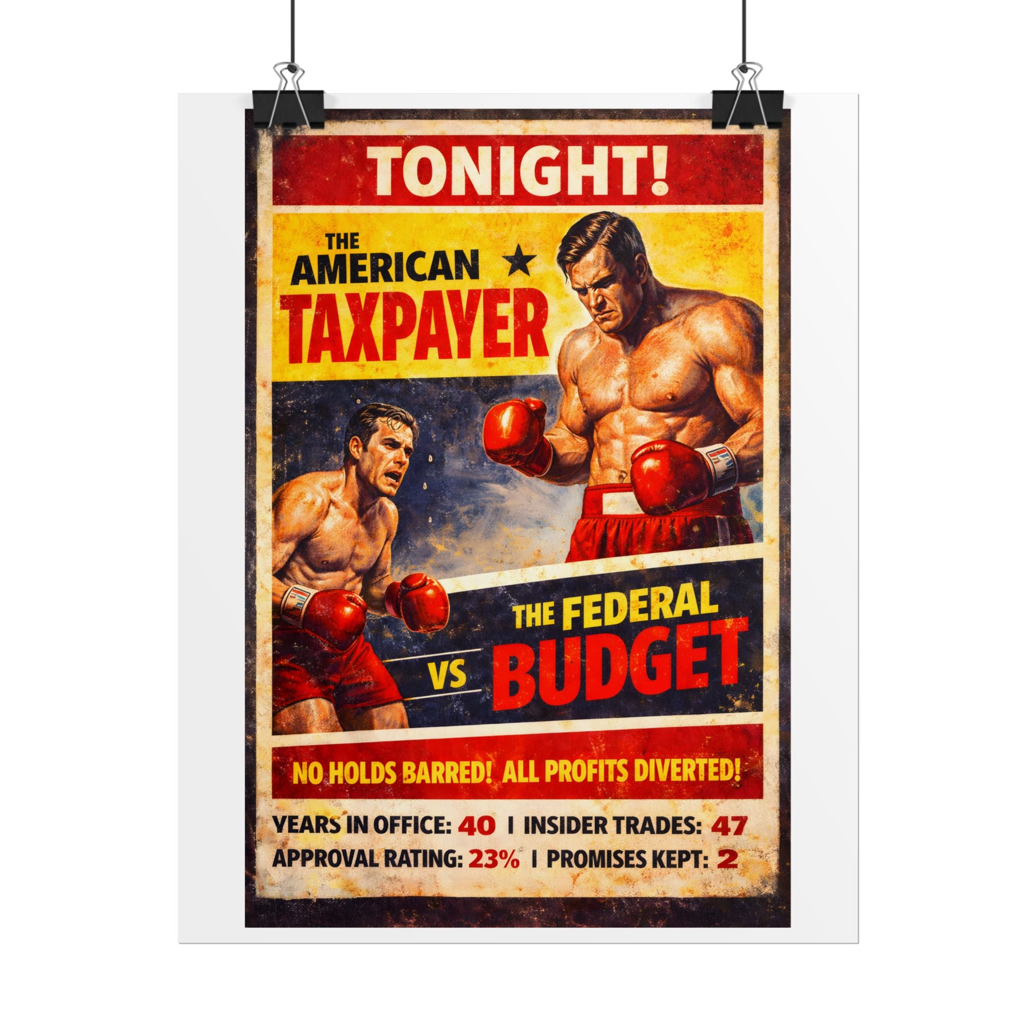 The American Taxpayer vs The Federal Budget Poster