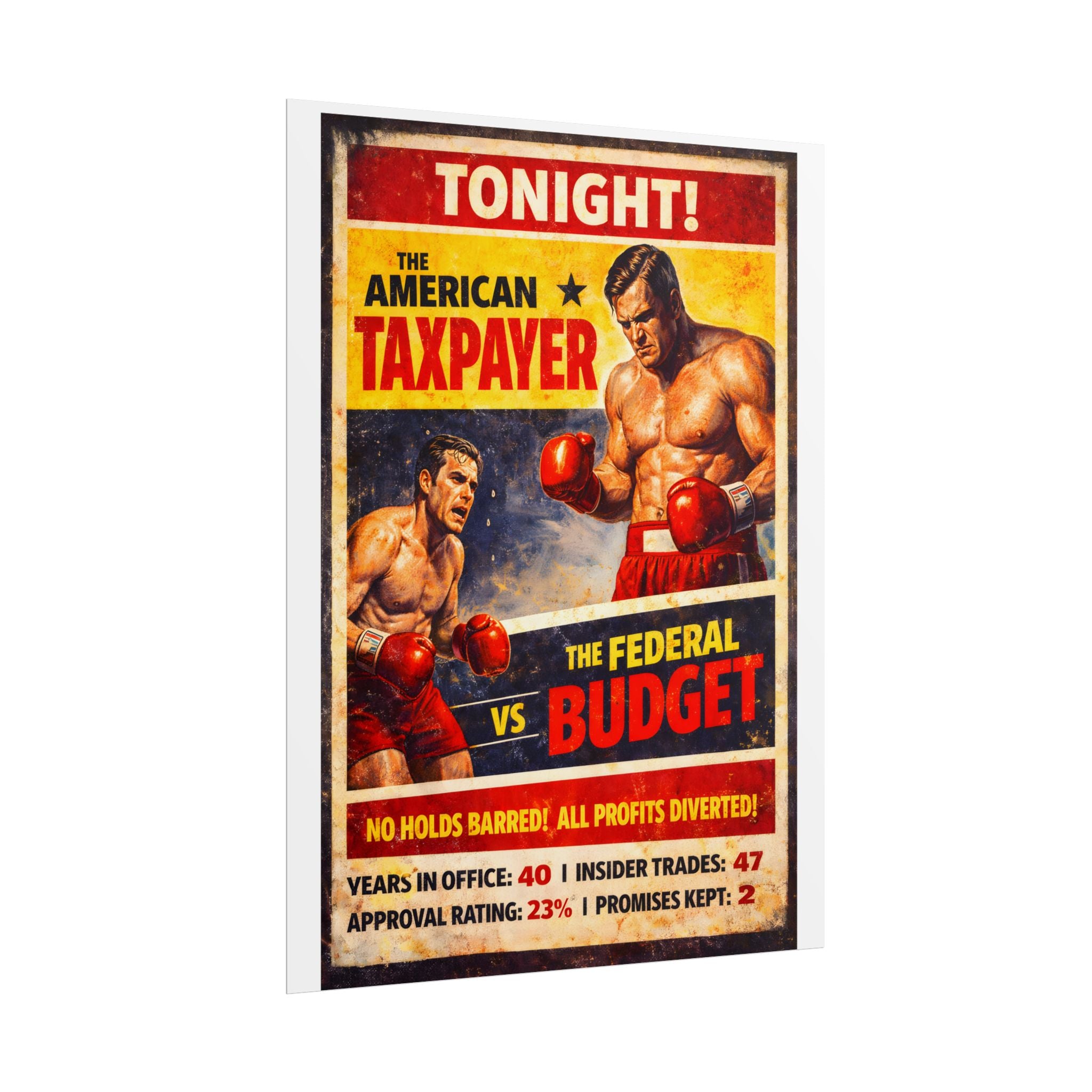 The American Taxpayer vs The Federal Budget Poster