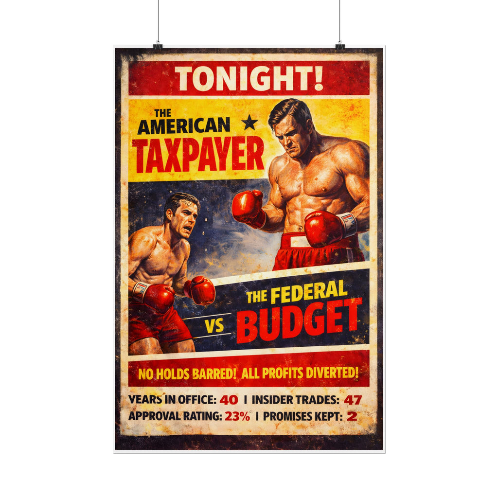 The American Taxpayer vs The Federal Budget Poster