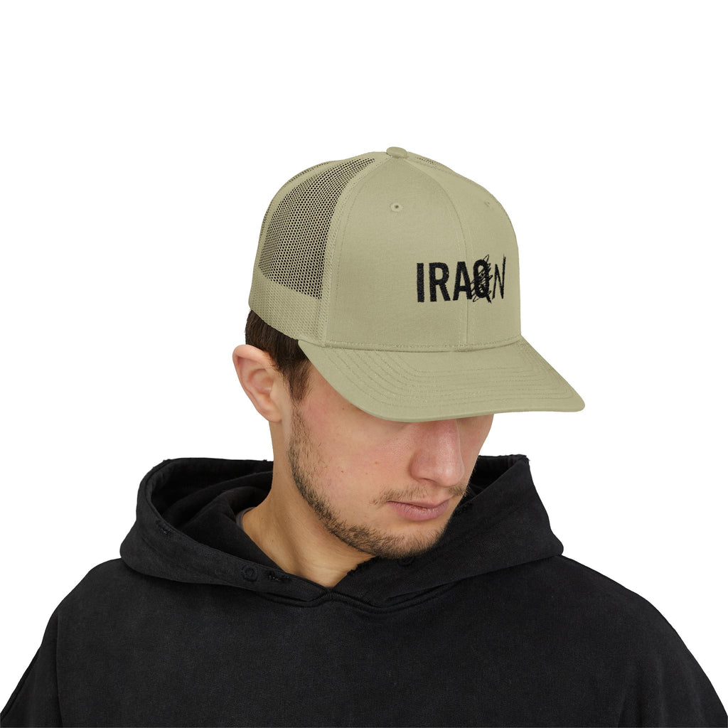 Iraq Distressed Logo Trucker Cap