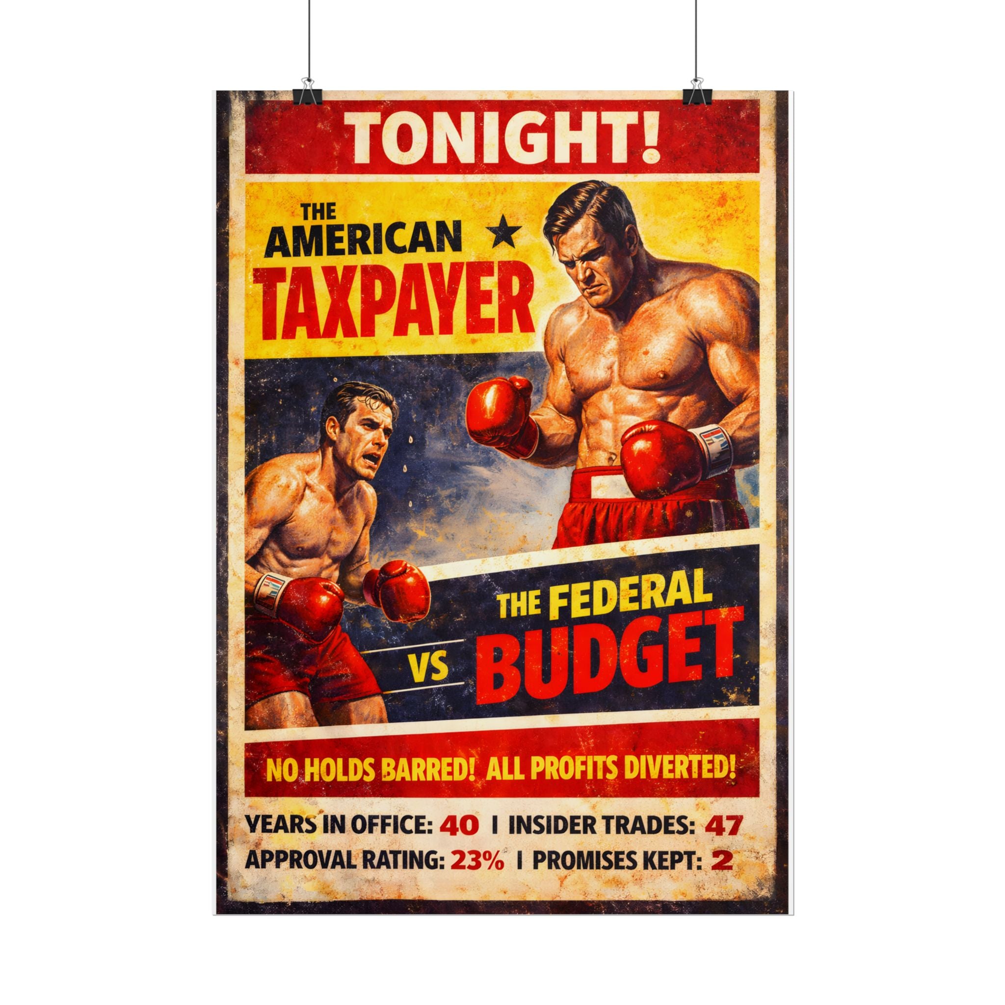 The American Taxpayer vs The Federal Budget Poster
