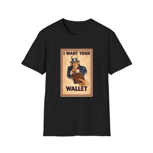 I Want Your Wallet T-Shirt — Retro Uncle Sam Vintage Propaganda Graphic Tee