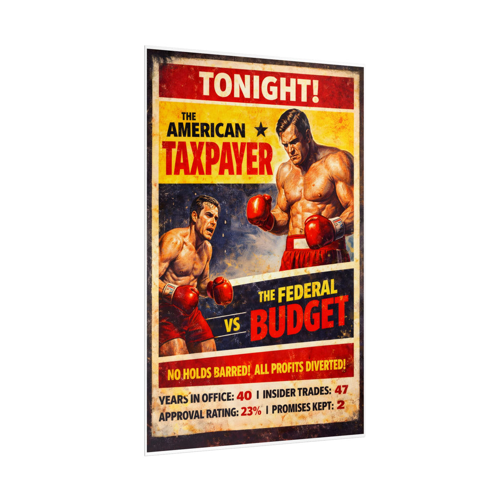 The American Taxpayer vs The Federal Budget Poster