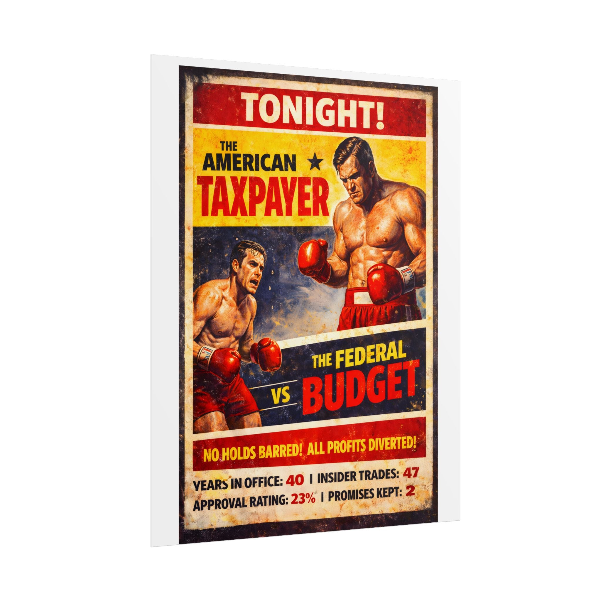 The American Taxpayer vs The Federal Budget Poster