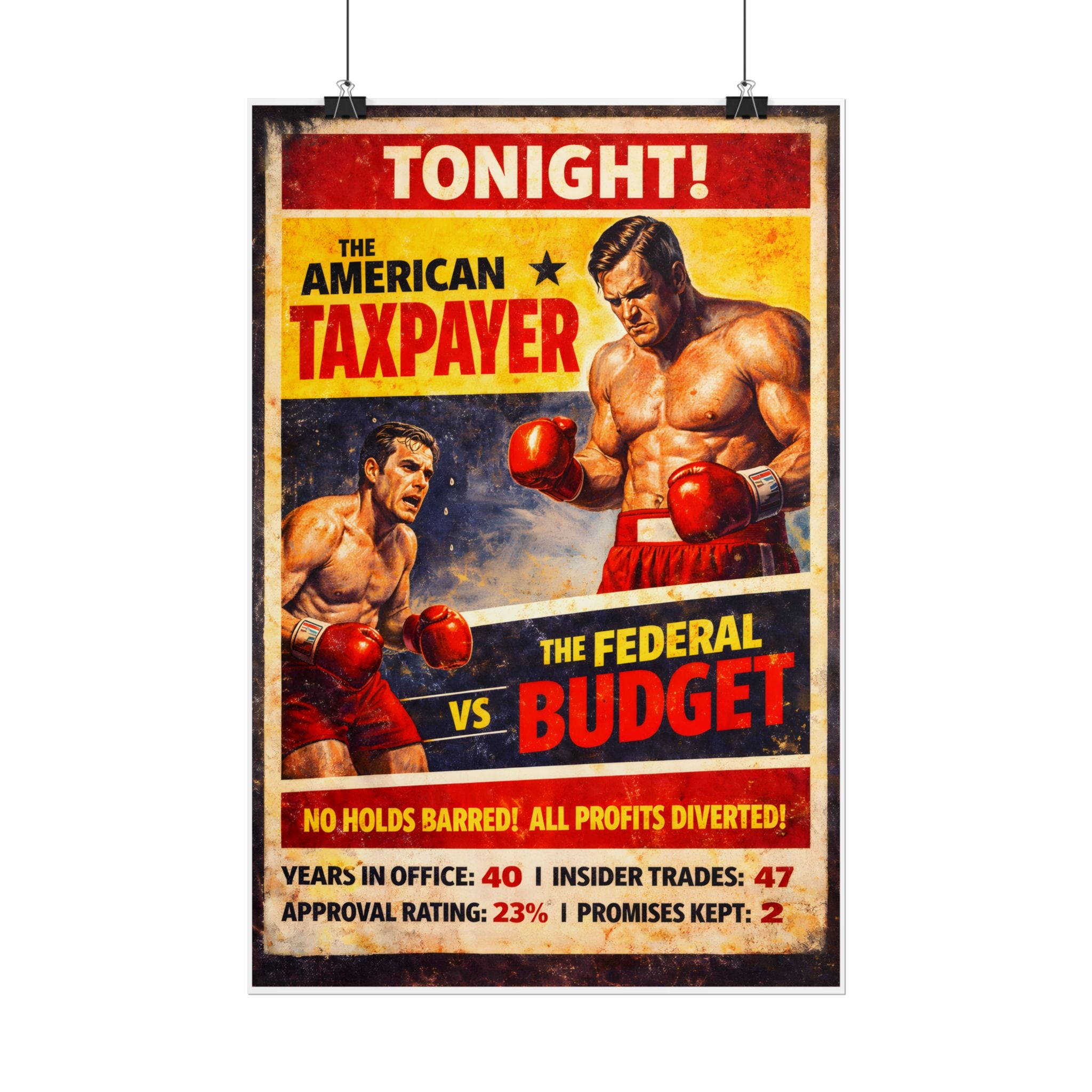 The American Taxpayer vs The Federal Budget Poster