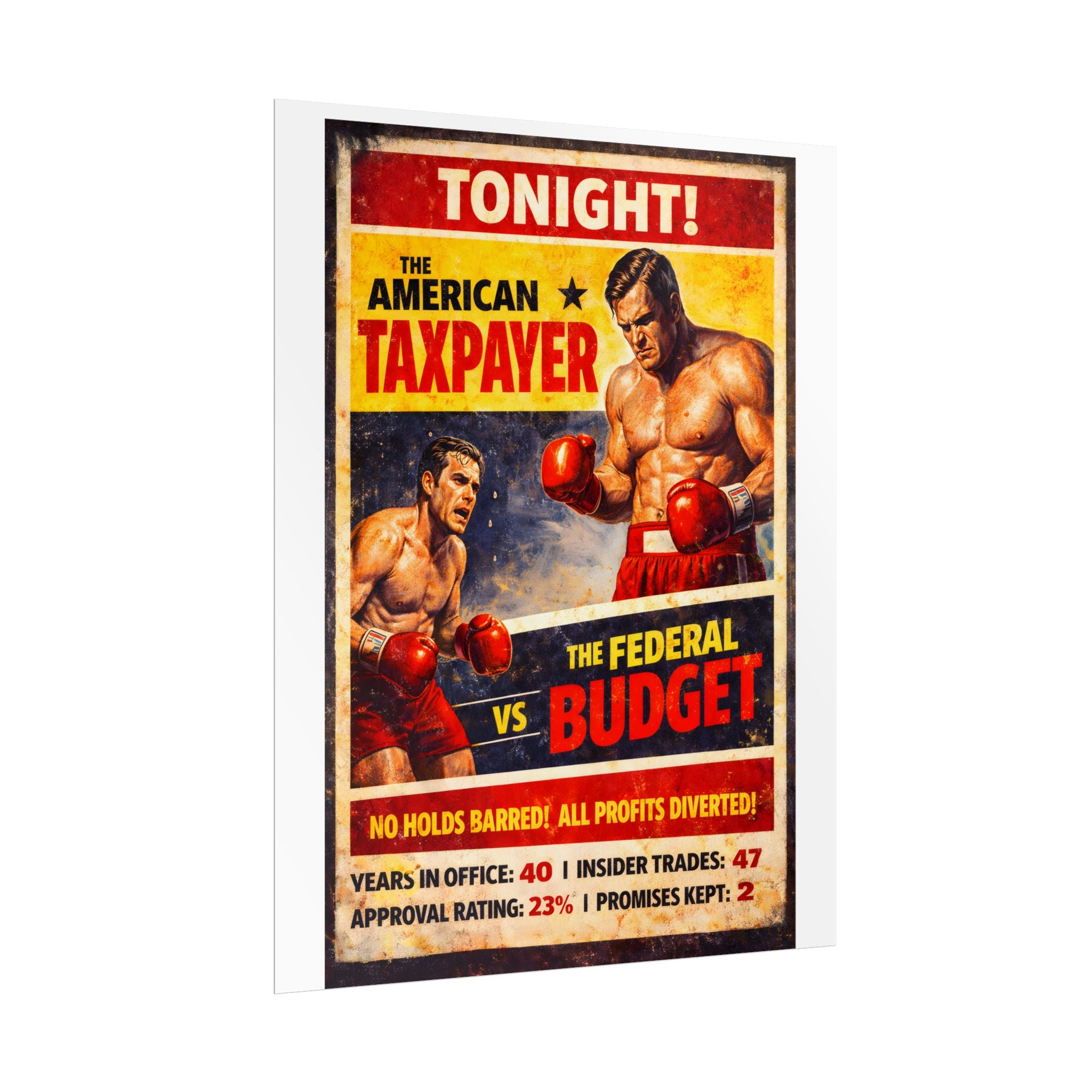 The American Taxpayer vs The Federal Budget Poster