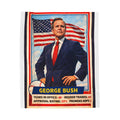 George Bush Portrait Velveteen Blanket