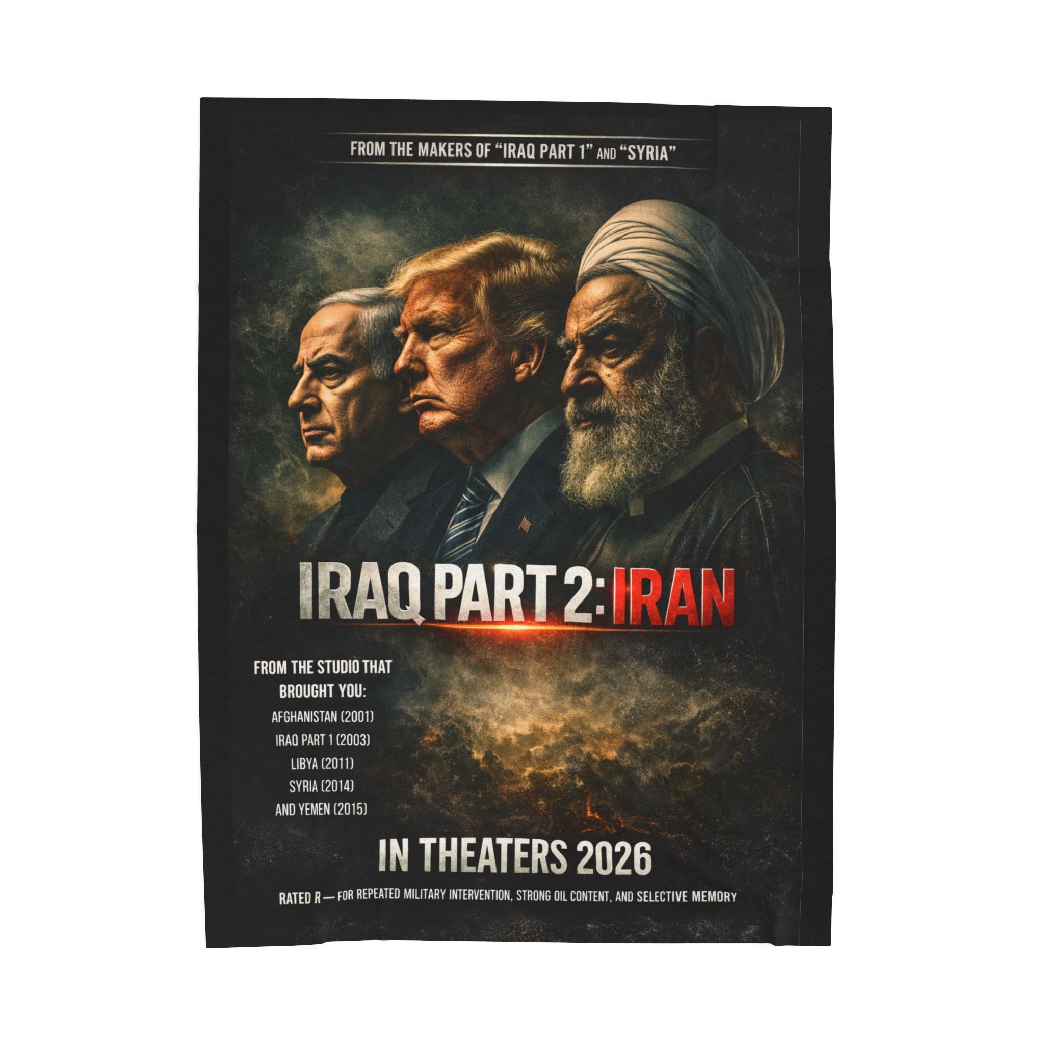 "Iraq Part 2: Iran" Movie Poster Blanket
