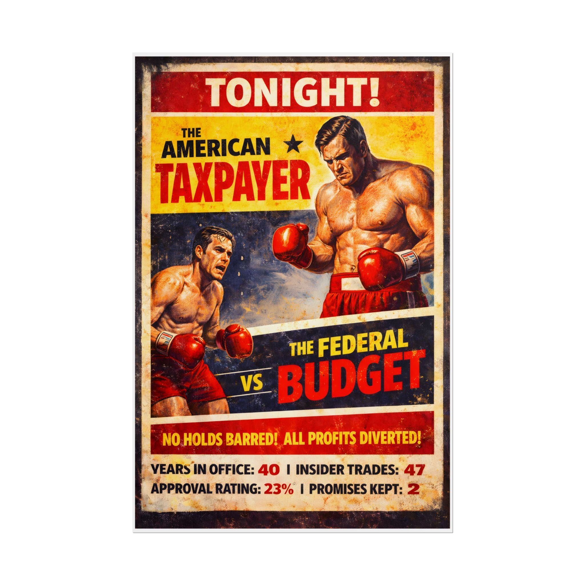 The American Taxpayer vs The Federal Budget Poster