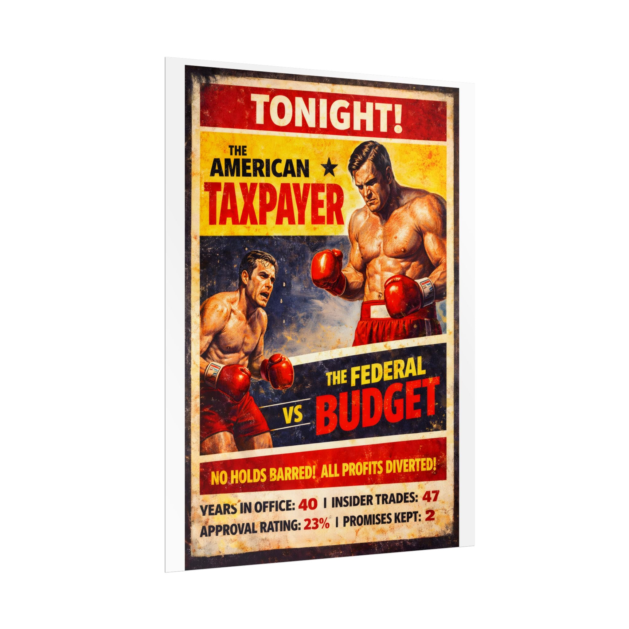 The American Taxpayer vs The Federal Budget Poster