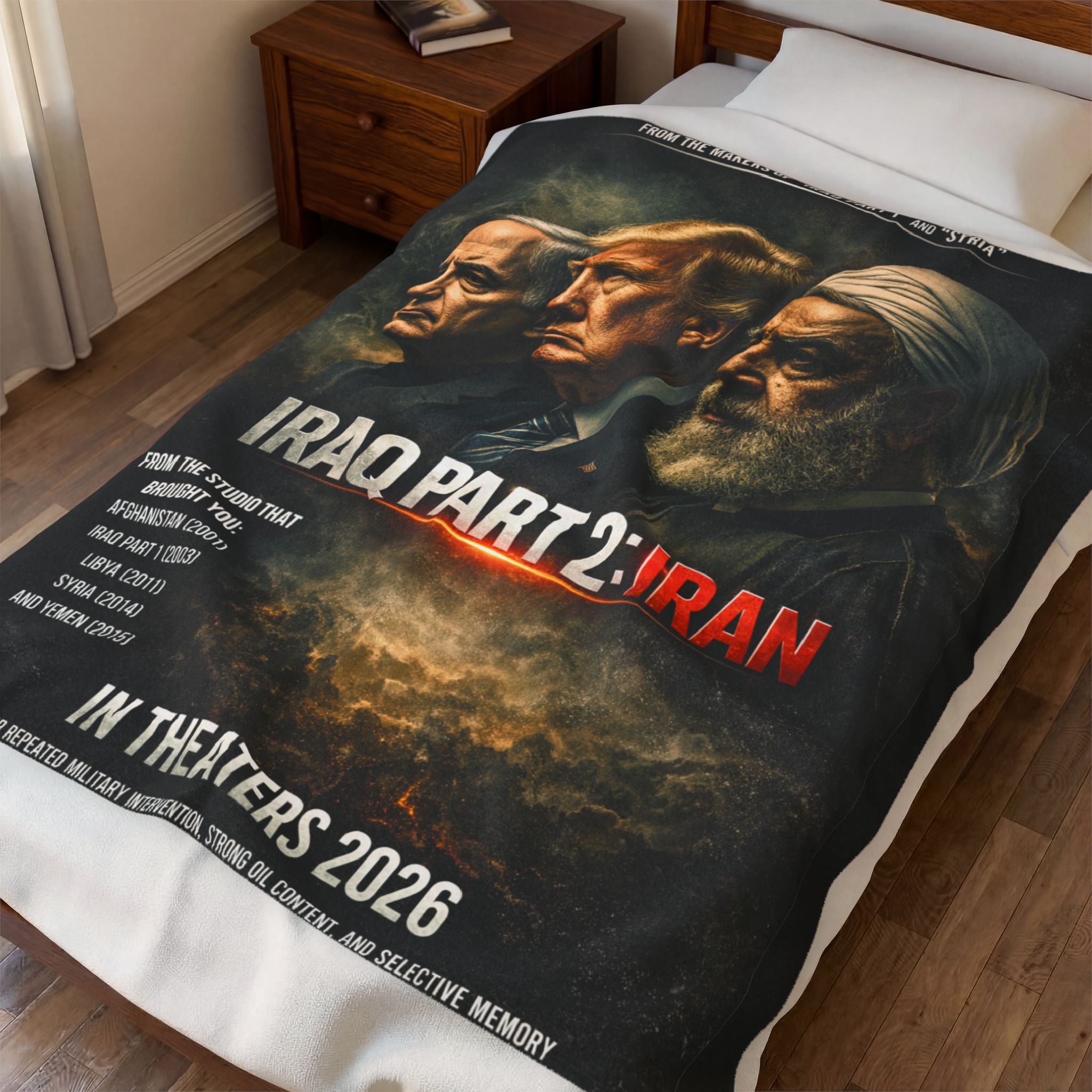 "Iraq Part 2: Iran" Movie Poster Blanket