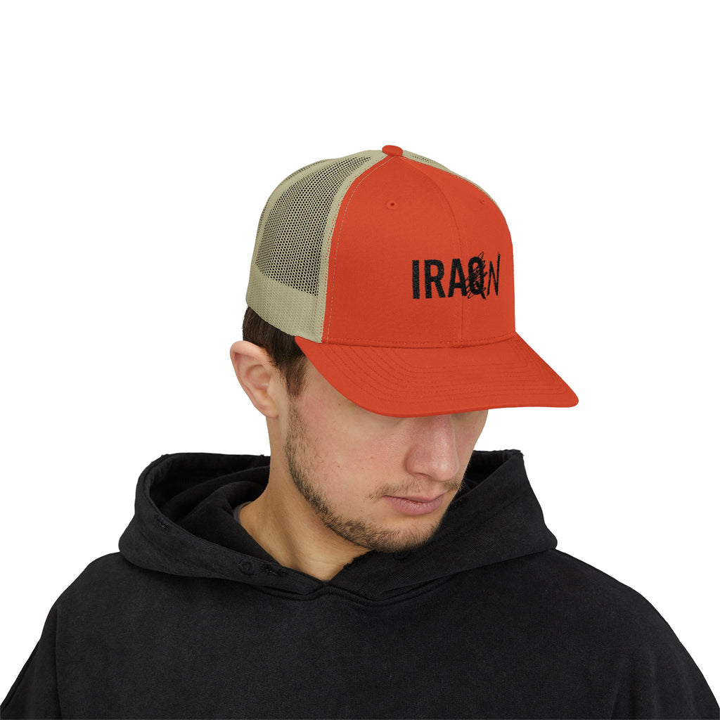 Iraq Distressed Logo Trucker Cap