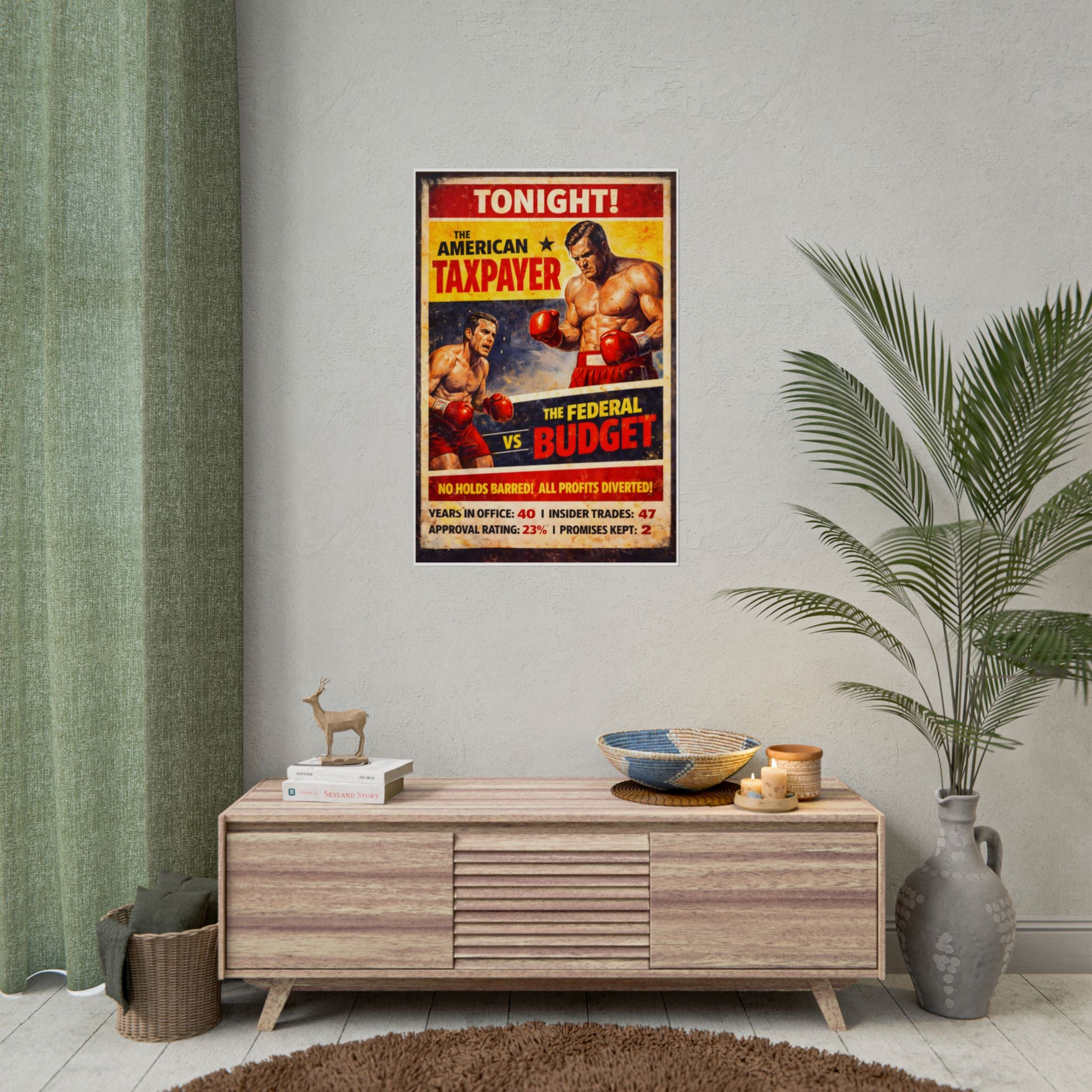 The American Taxpayer vs The Federal Budget Poster