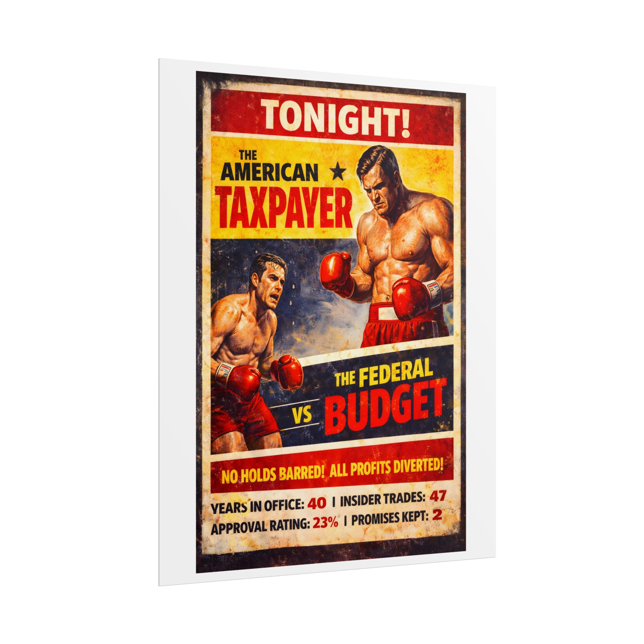 The American Taxpayer vs The Federal Budget Poster
