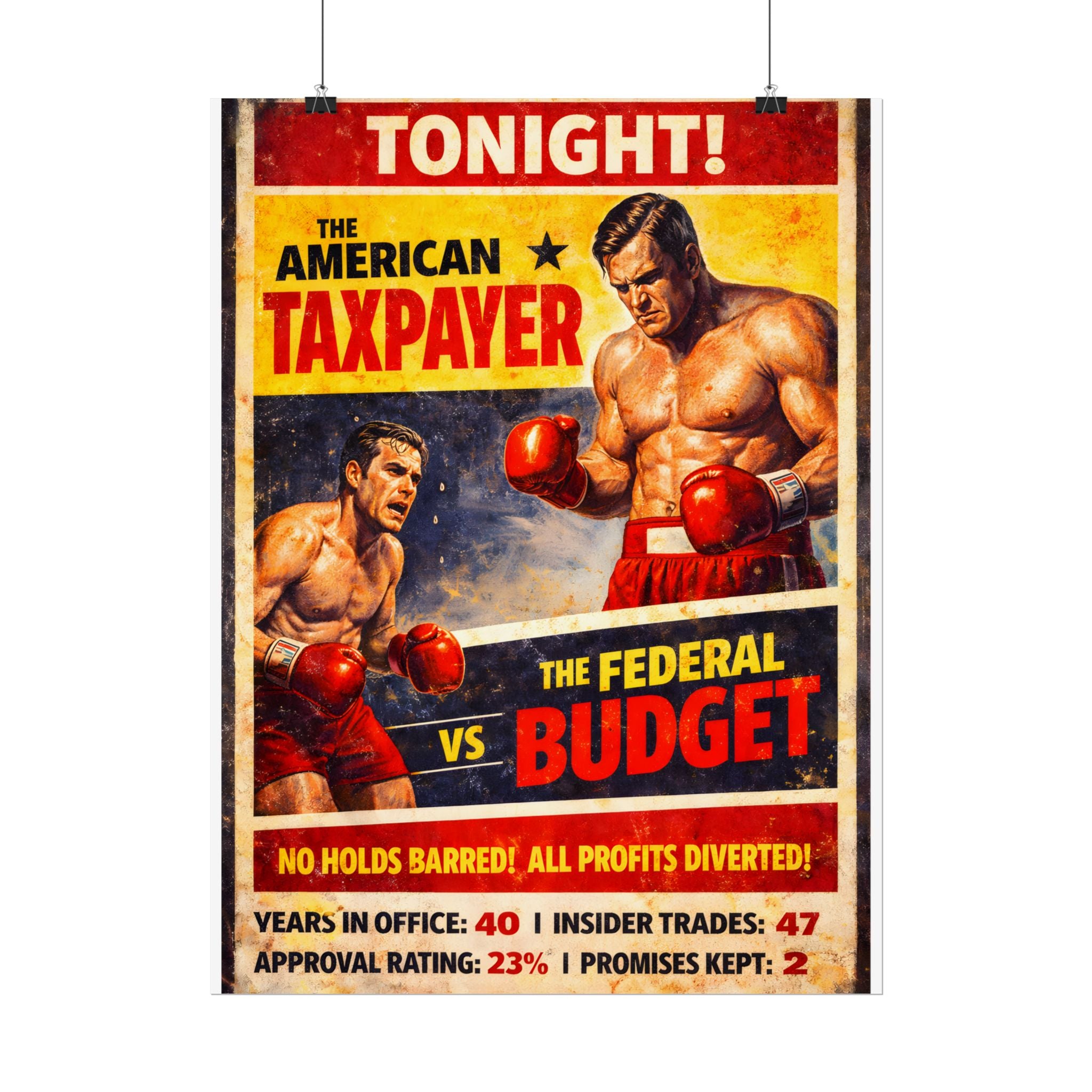 The American Taxpayer vs The Federal Budget Poster