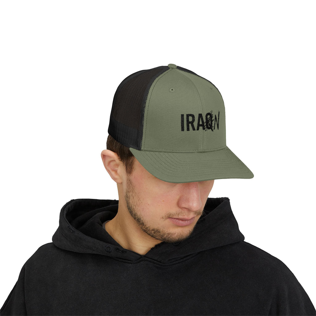 Iraq Distressed Logo Trucker Cap