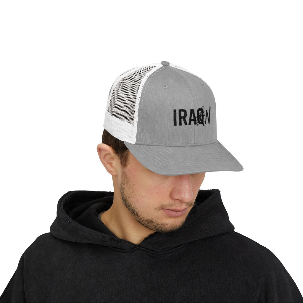 Iraq Distressed Logo Trucker Cap